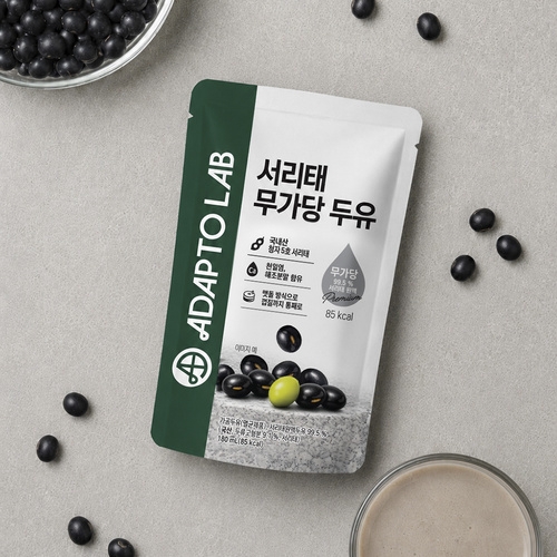 아답토랩 국산 서리태 맷돌 무가당 콩물두유 4케이스 (180ml x 60포)