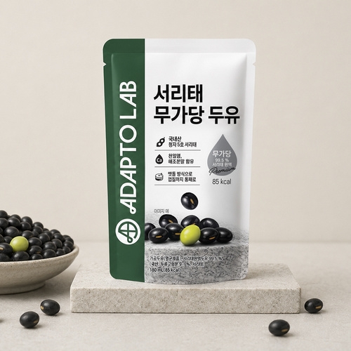 아답토랩 국산 서리태 맷돌 무가당 콩물두유 2케이스 (180ml x 30포)