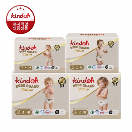 킨도 프리미엄 기저귀 베베가드 네이처 팬츠 5단계 특대형 32매x3팩