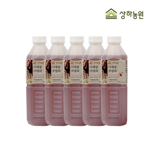 [상하농원] 사과농축액으로 더욱 달콤한 사계절 수정과 1L x 5개