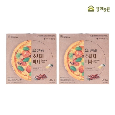 [상하농원] 48시간 저온 숙성으로 더욱 쫄깃한 수제 화덕 소시지 피자 390g x 2개